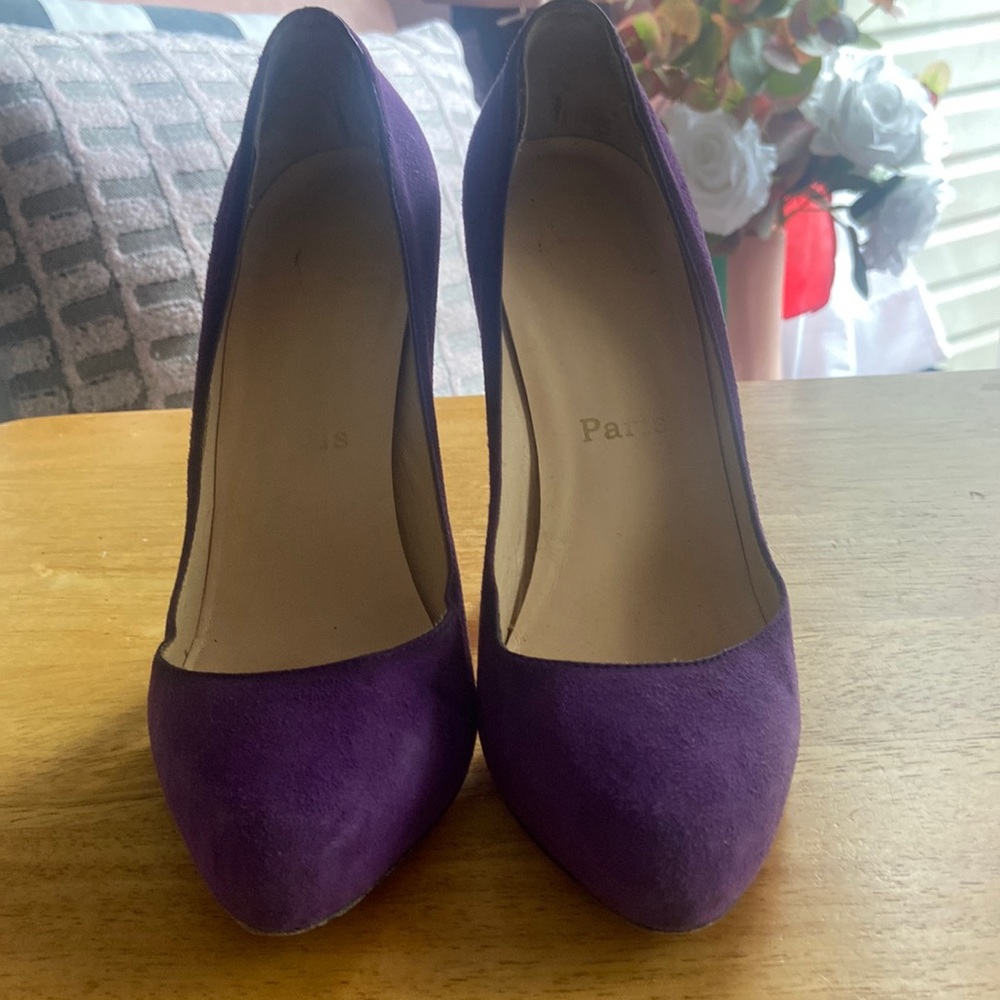 Christian Louboutin suede pumps
